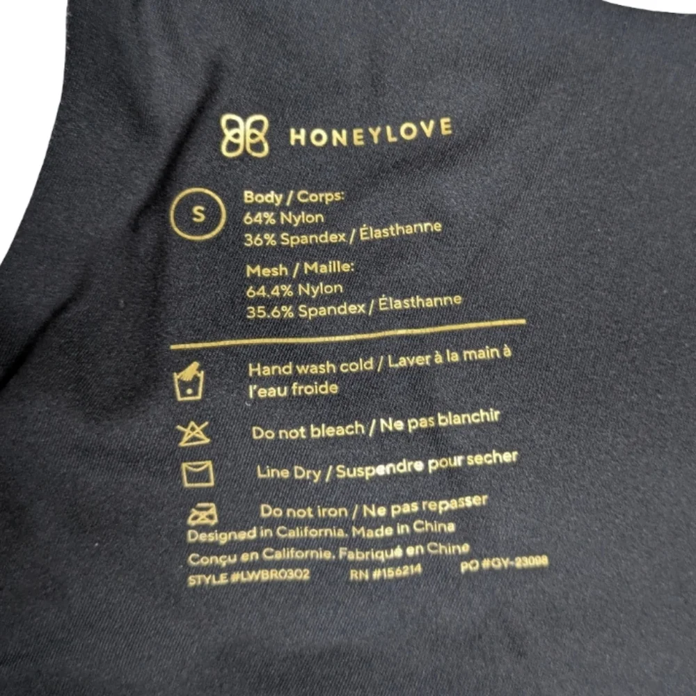 Honeylove Crossover Wireless Bra Small Midnight Black - Picture 3 of 8